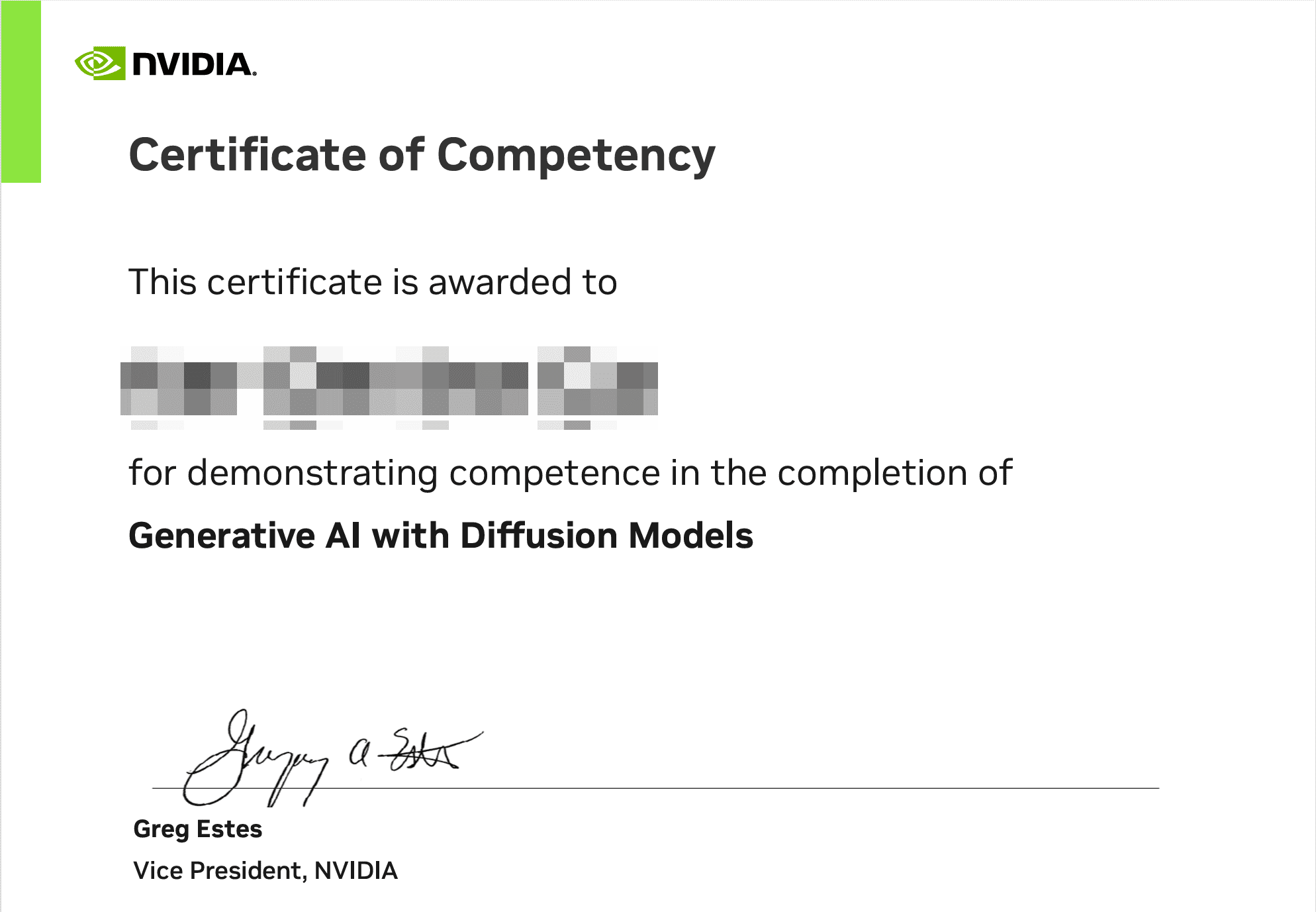 NVIDIA AI Certificate